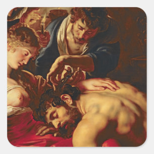 Sticker Carré Samson et Delilah, c.1609