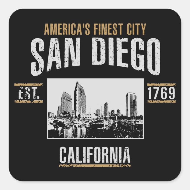 Sticker Carré San Diego (Devant)