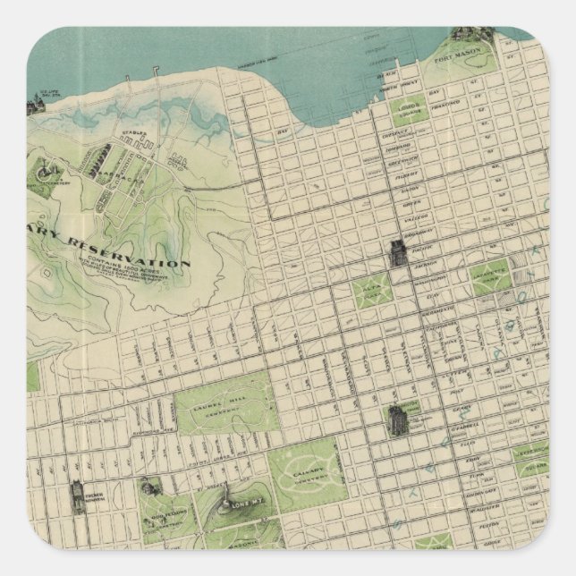 Sticker Carré San Francisco (Devant)