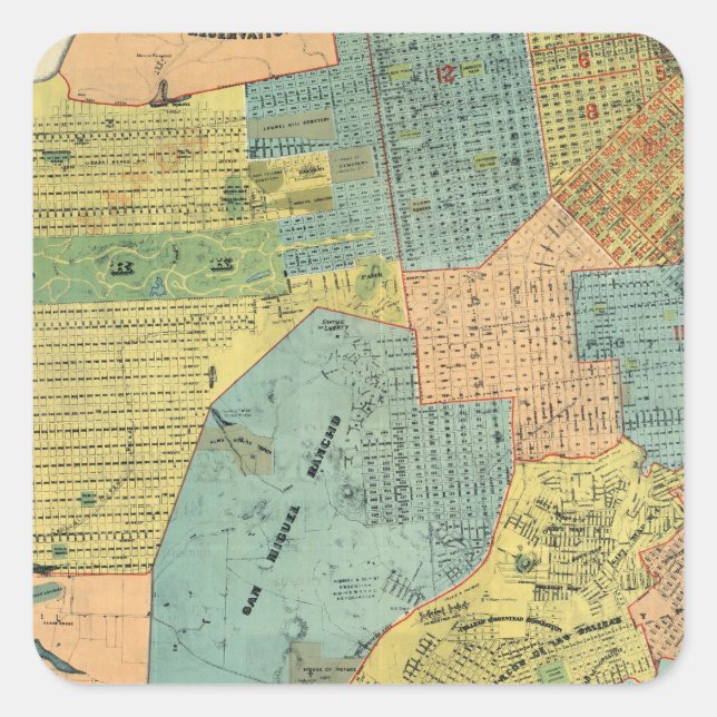 Sticker Carré San Francisco (Devant)