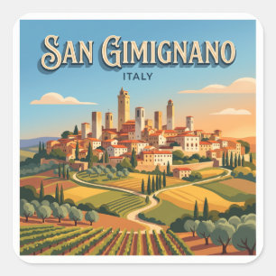 Sticker Carré San Gimignano Italie