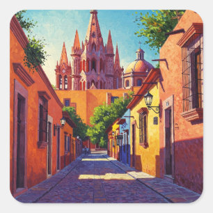 Sticker Carré San Miguel de Allende Mexique Travel