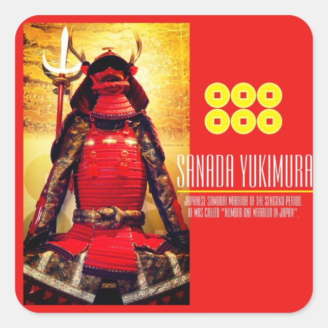 Sticker Carré SANADA YUKIMURA：Seal (Devant)