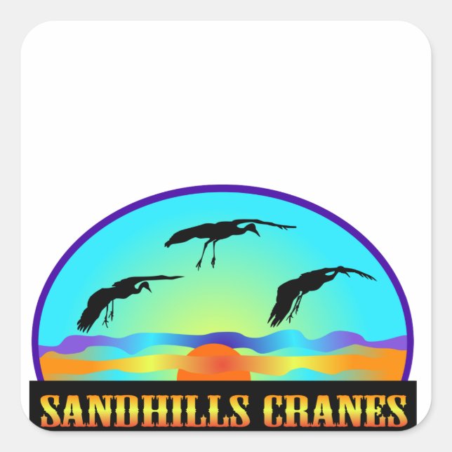 Sticker Carré Sandhills Granes (Devant)
