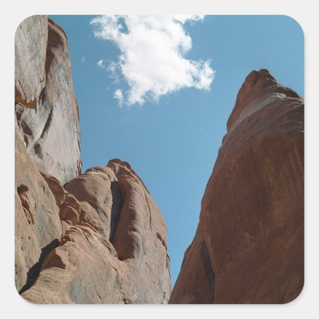 Sticker Carré Sandstone Rock Fins Utah Desert Photo (Devant)