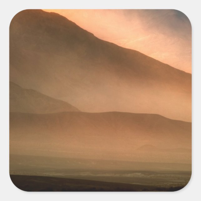 Sticker Carré Sandstorm at Mesquite Sand Dunes (Devant)