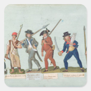 Sticker Carré Sans Culotte Allumer son tuyau