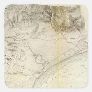 Sticker Carré Santa Barbara, Calif