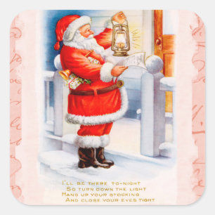 Sticker Carré Santa Claus
