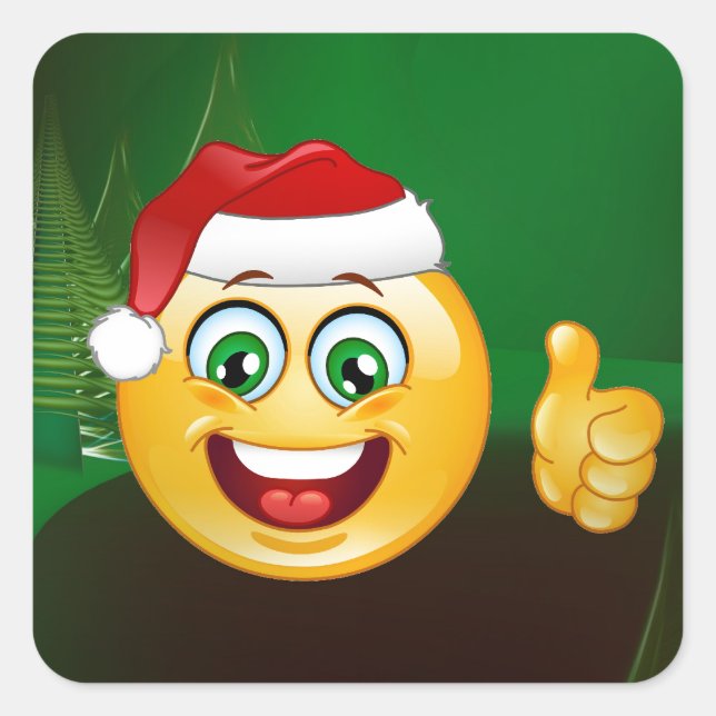 Sticker Carré santa claus emojis (Devant)