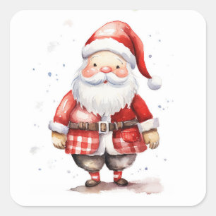 Sticker Carré Santa Clause