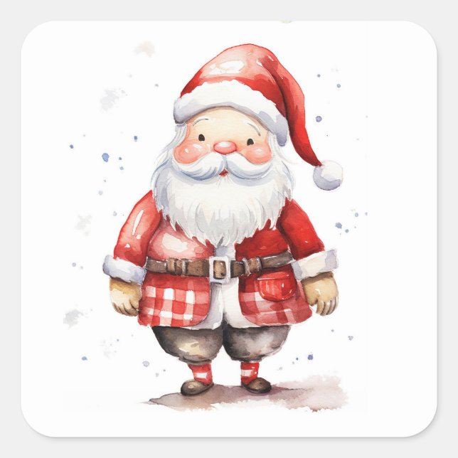 Sticker Carré Santa Clause (Devant)