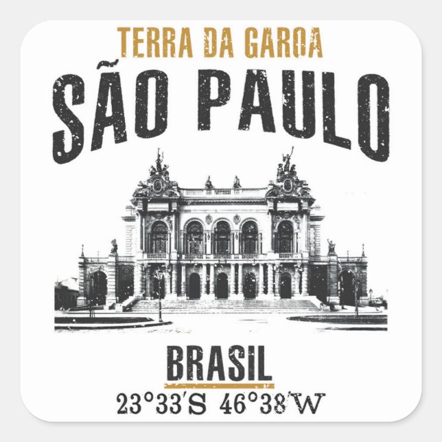 Sticker Carré São Paulo (Devant)