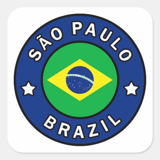 Sticker Carré São Paulo Brésil (Devant)