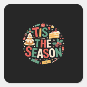 Sticker Carré Sapin de Noël Mignon - C'est la Saison