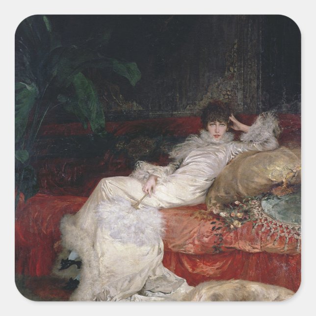 Sticker Carré Sarah Bernhardt 1876 (Devant)