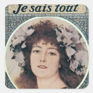 Sticker Carré Sarah Bernhardt à Gismonda