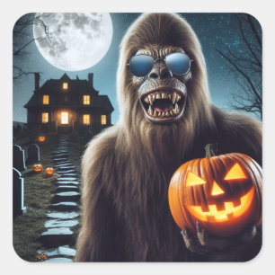Sticker Carré Sasquatch sur Halloween