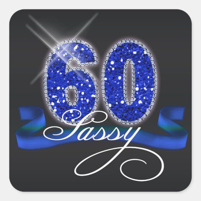 Sticker Carré Sassy Sixty Sparkle ID191 (Devant)