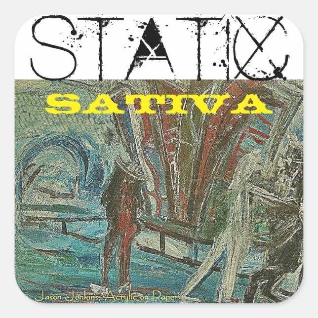 STICKER CARRÉ SATIVA STATIQUE (Devant)