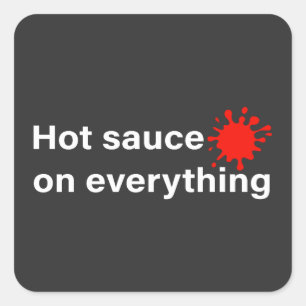 Sticker Carré Sauce chaude sur tout