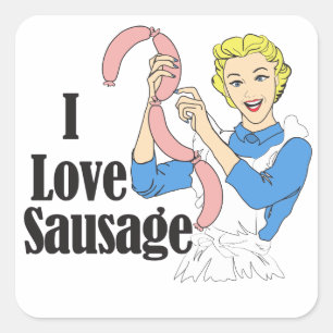 Sticker Carré Saucisse