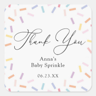 Sticker Carré Saupoudrage coloré Bébé Sprinkle