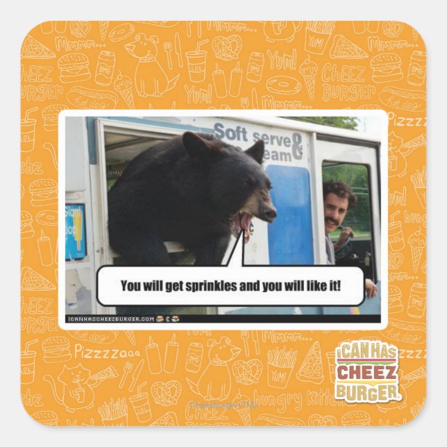 Sticker Carré Saupoudrer (Devant)