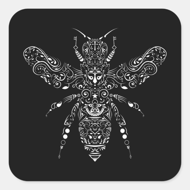 Sticker Carré sauver les abeilles (Devant)