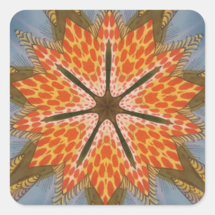 Sticker Carré Savanna Star Bloom - Un audacieux Poster de animal