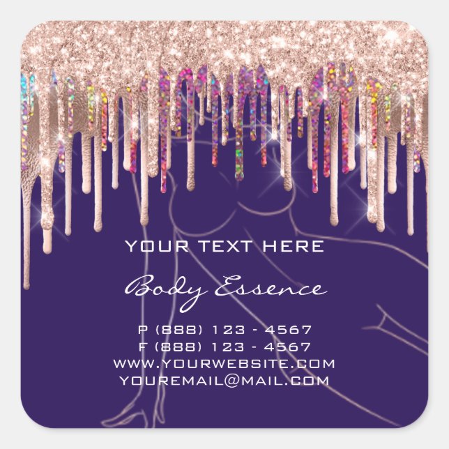 Sticker Carré Savon Balmé de Mise en Forme du Corps Cosmétique B (Devant)