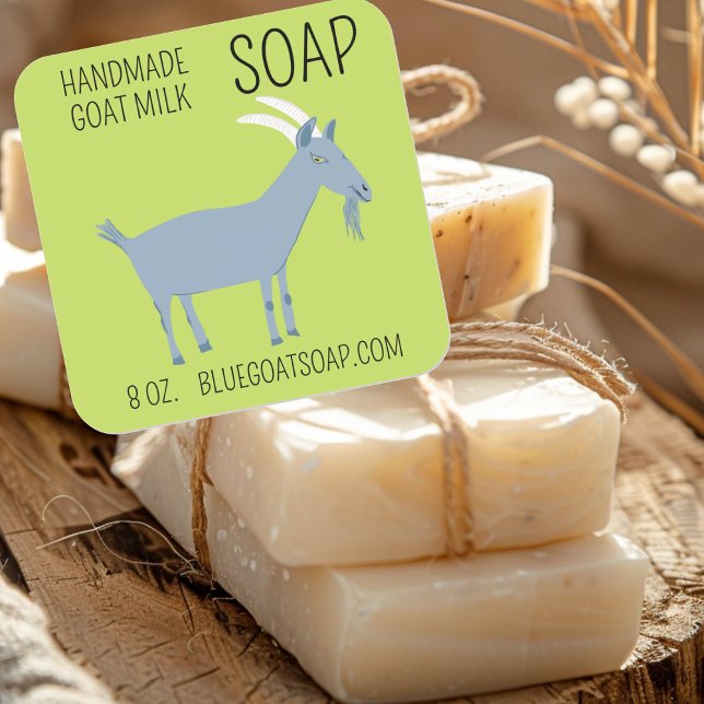 Sticker Carré Savons-Cadeaux artisanaux de chèvre Lotion Candy C (GOAT Handmade Gift Soaps Lotion Candy CUSTOM Square Sticker
)