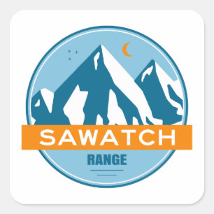 Sticker Carré Sawatch Range Colorado