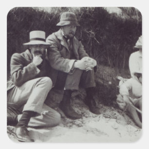 Sticker Carré Saxon Sydney Turner, Clive Bell et Julian