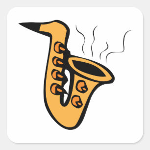 Sticker Carré Saxophone
