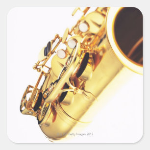 Sticker Carré Saxophone 2