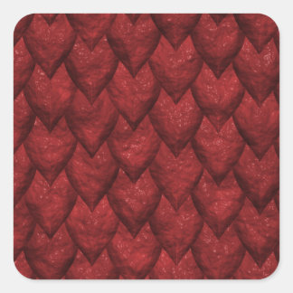 Sticker Carré Scales Red Dragon
