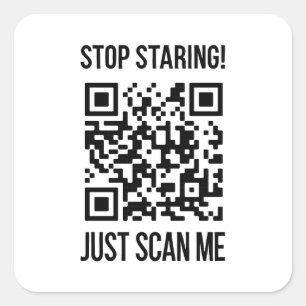 Sticker Carré Scan Me : Faites Ce Qui Rend Votre Âme Heureuse