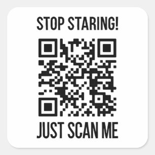Sticker Carré Scan Me QR Code : Créez votre avenir