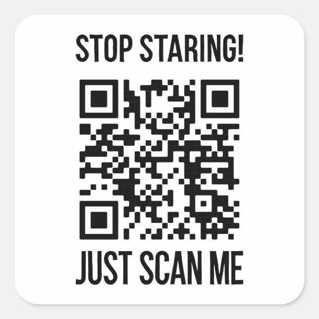 Sticker Carré Scan Me QR Code : Créez votre avenir (Devant)