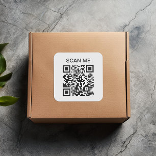 Sticker Carré scannable de code QR Scan Me