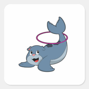 Sticker Carré Sceau à Fitness avec pneus Fitness.PNG