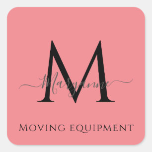 Sticker Carré Sceau de l'enveloppe monographique personnalisée r