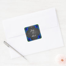 Sceau de mariage d'automne Royal Blue Rose Chalk B