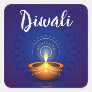 Sticker Carré Sceau d'enveloppe Diwali