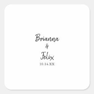 Sticker Carré Sceaux d'enveloppe Mariage moderne