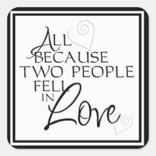 Sticker Carré Sceaux Fiançailles et Mariage classiques