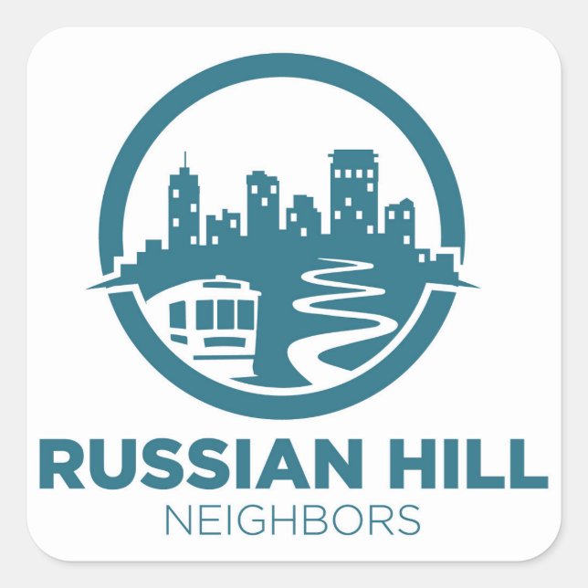 Sticker Carré Scellé avec fierté de quartier ! (Devant)