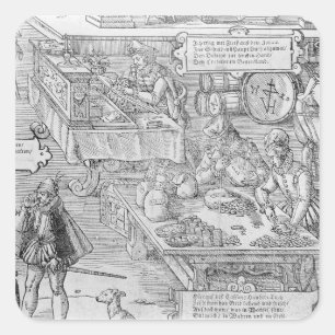 Sticker Carré Scène bancaire