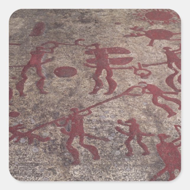 Sticker Carré Scène de chasse (Devant)